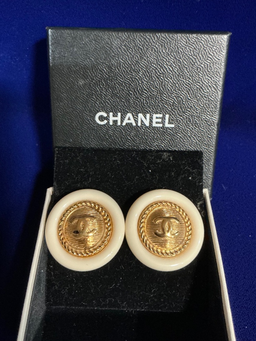 Genuine Chanel pierced earrings